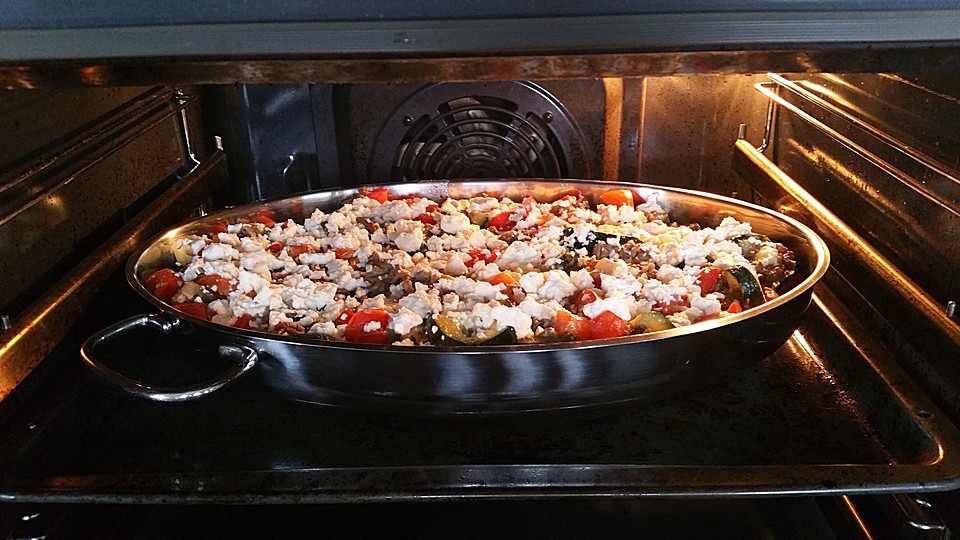 Zucchini – Hackfleisch – Auflauf mit Feta