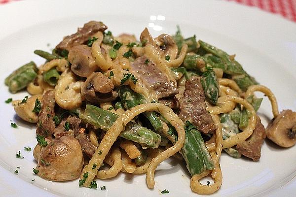 Spätzle-Bohnenpfanne